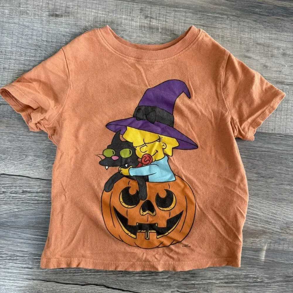 The Simpsons Toddler Halloween Shirt Maggie Snowball Inside Pumpkin Old Navy 3T